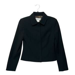 Dolce & Gabbana Virgin Wool Blazer Jacket Women's Sz 38 (US 2) Black Luxurious